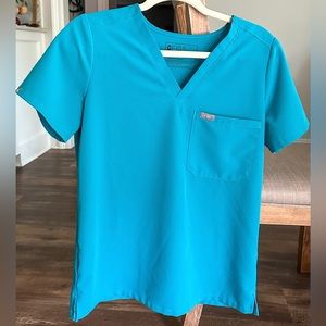 Figs Catarina One Pocket Top Teal